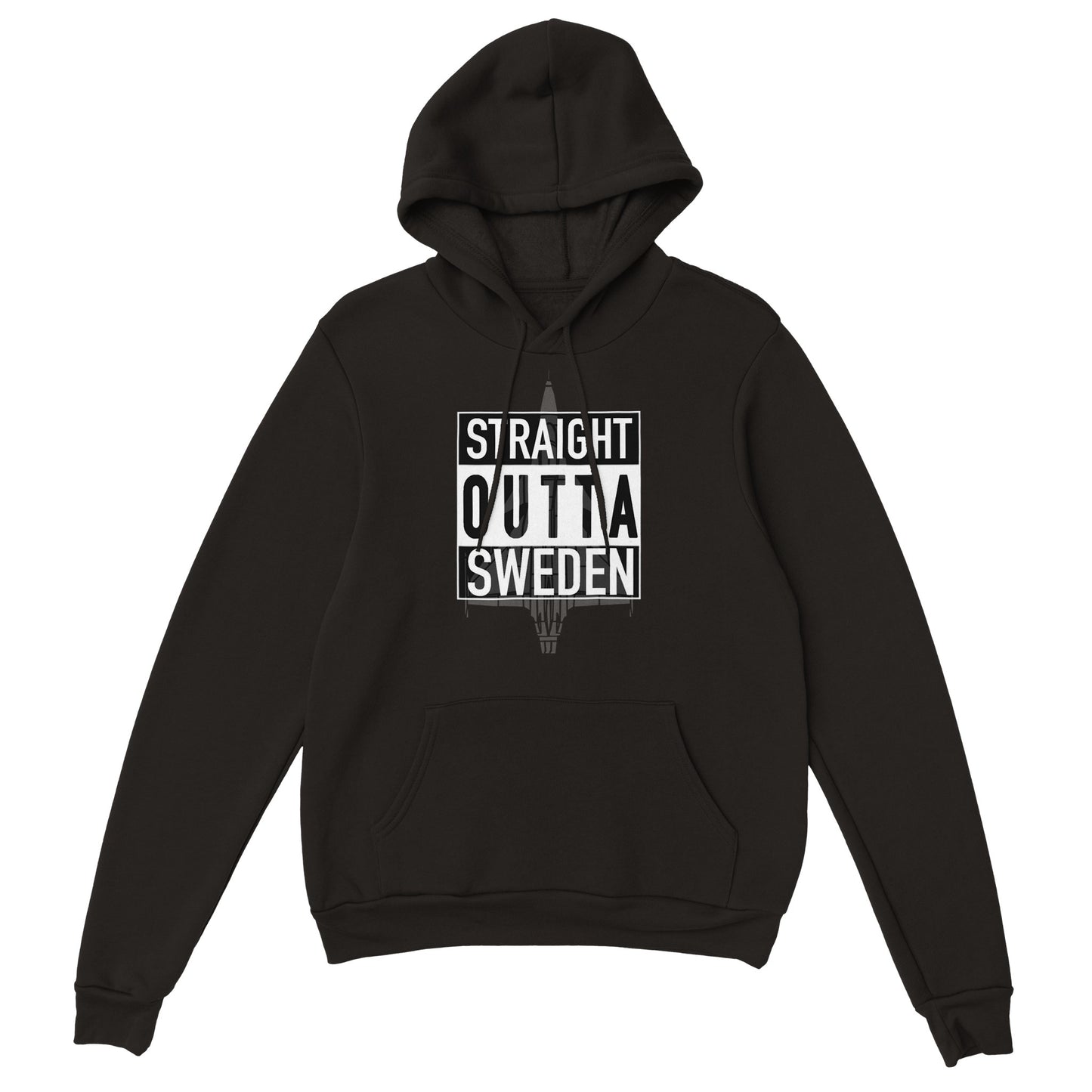STRAIGHT OUTTA SWEDEN HOODIE SVART