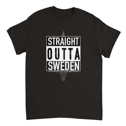 STRAIGHT OUTTA SWEDEN T-SHIRT SVART
